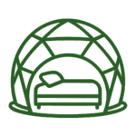 Bulle transparente sous les étoiles