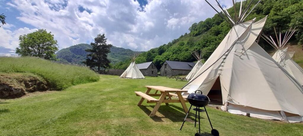 tipi en pleine foret